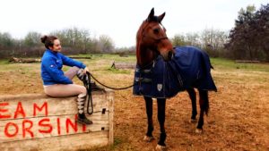 Michela con Cicowara in campo cross